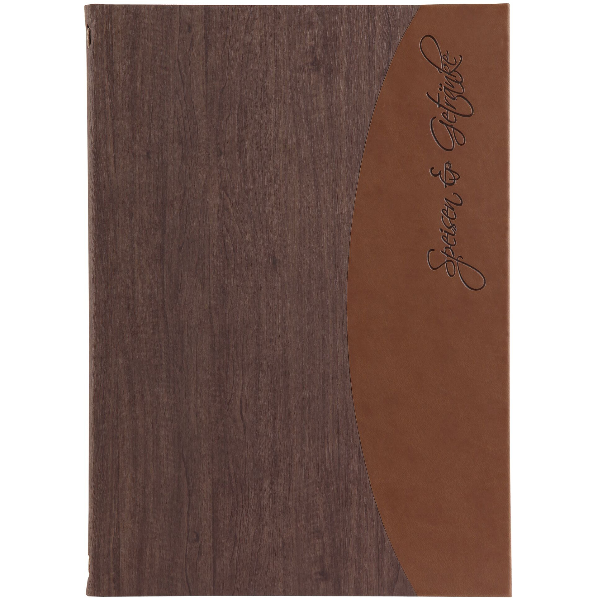 Speisekarte "Felia" A4 dunkelbraun + braun